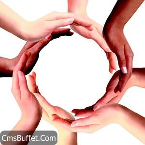 Multi Racial Hands Make Circle